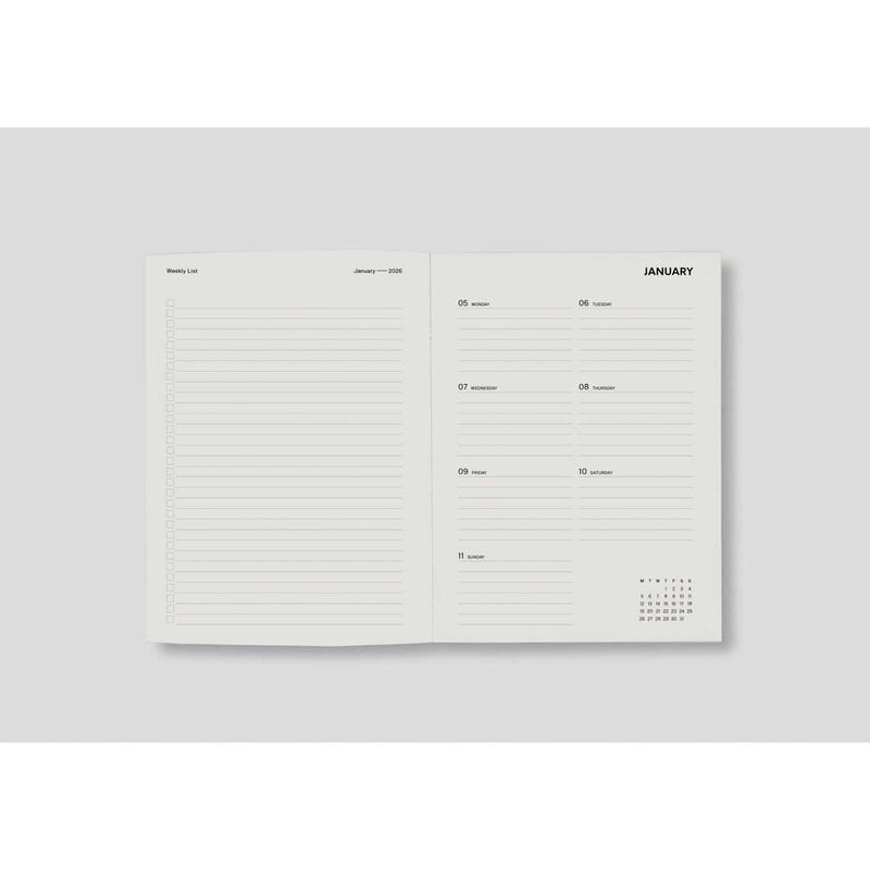 Father Rabbit Prussian Blue Floral Weekly Diary 2026 image number 1